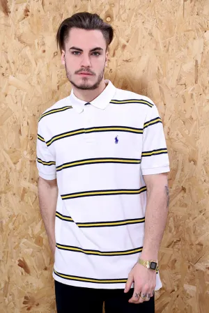 Ralph Lauren Black and Yellow Striped Polo Shirt
