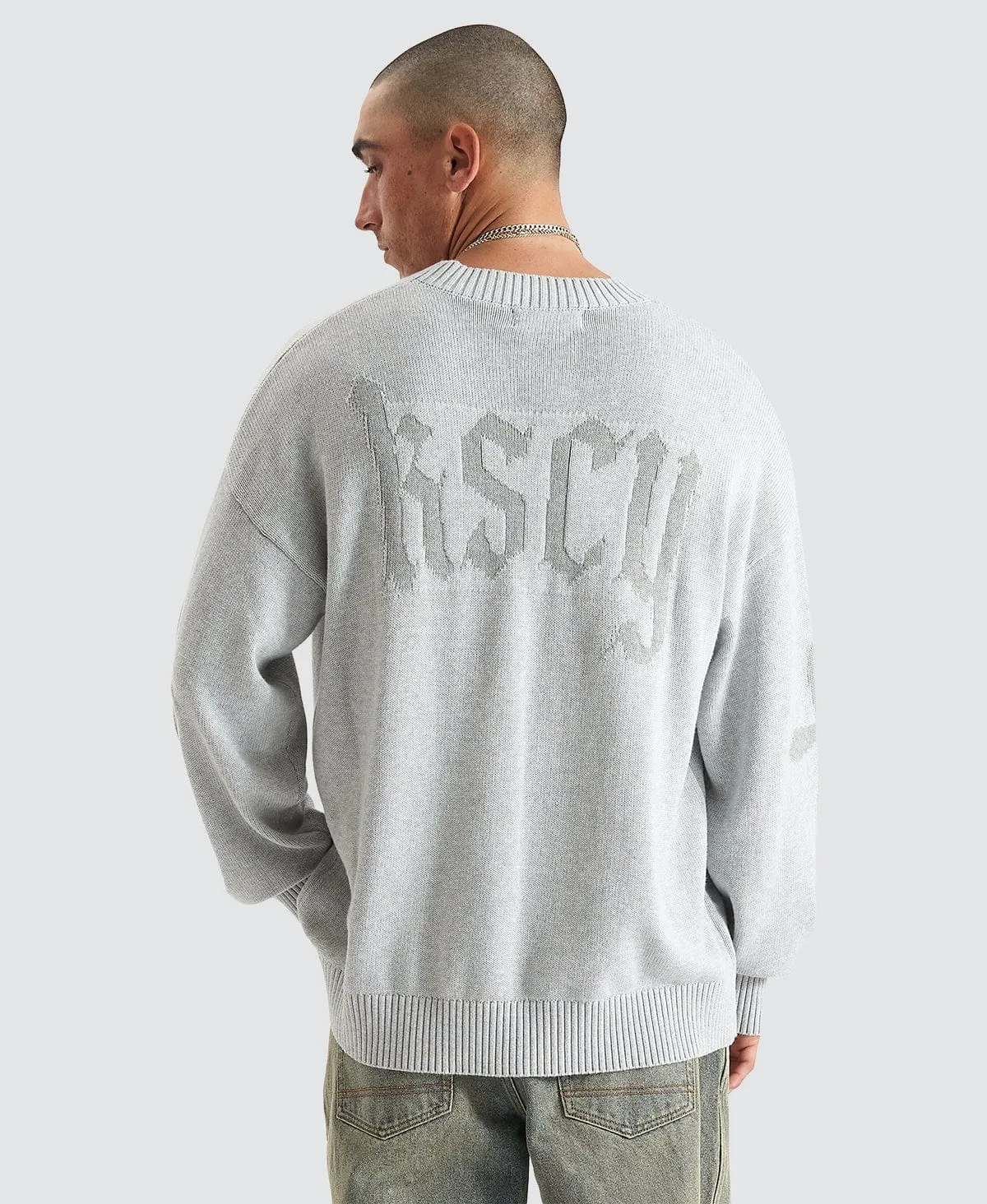 Renowned Relaxed Chunky Knit Light Grey