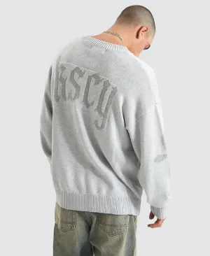 Renowned Relaxed Chunky Knit Light Grey