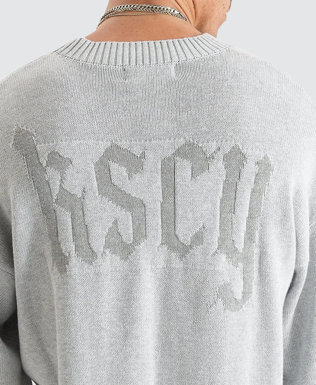 Renowned Relaxed Chunky Knit Light Grey