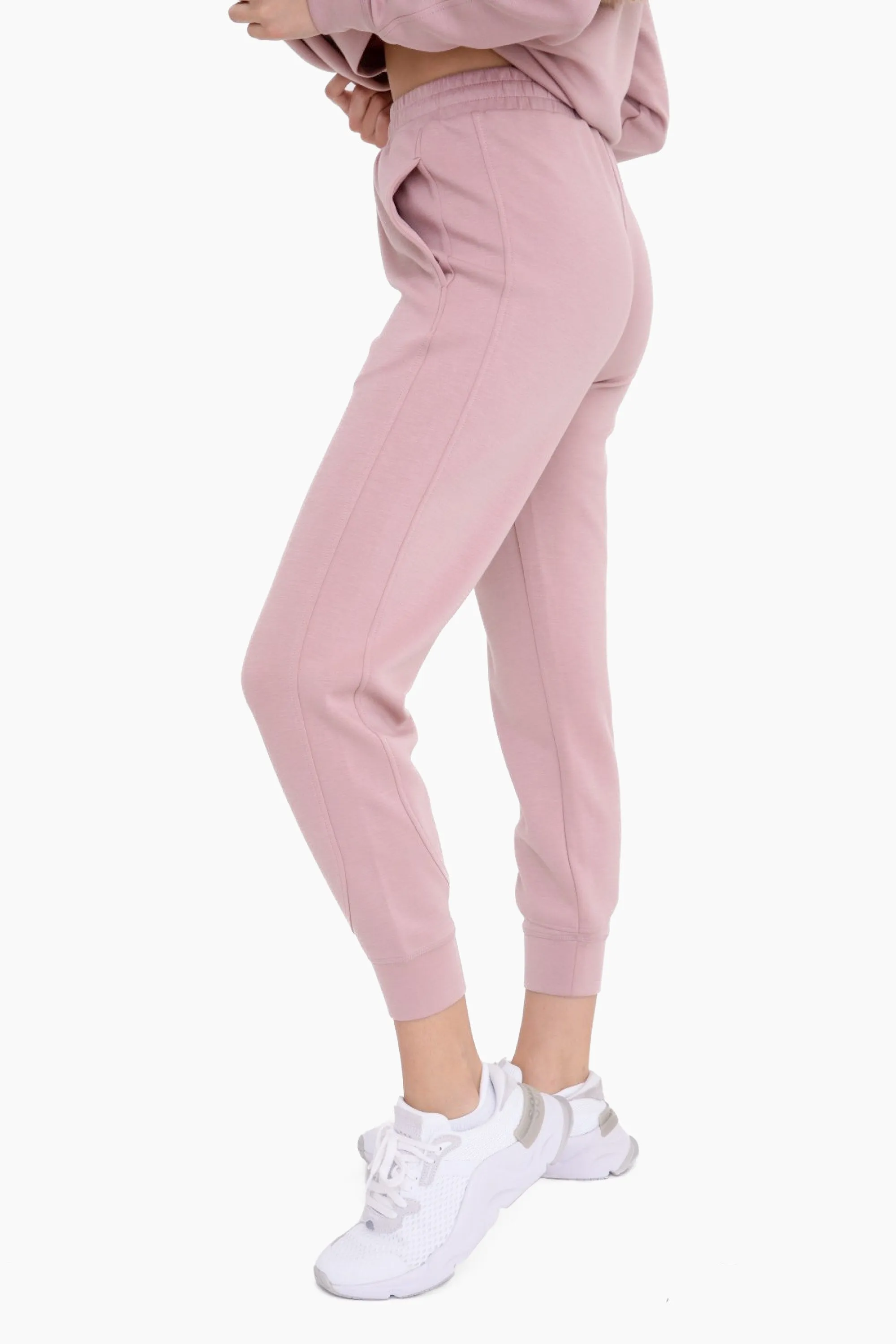 Rose Contrast Seam Joggers