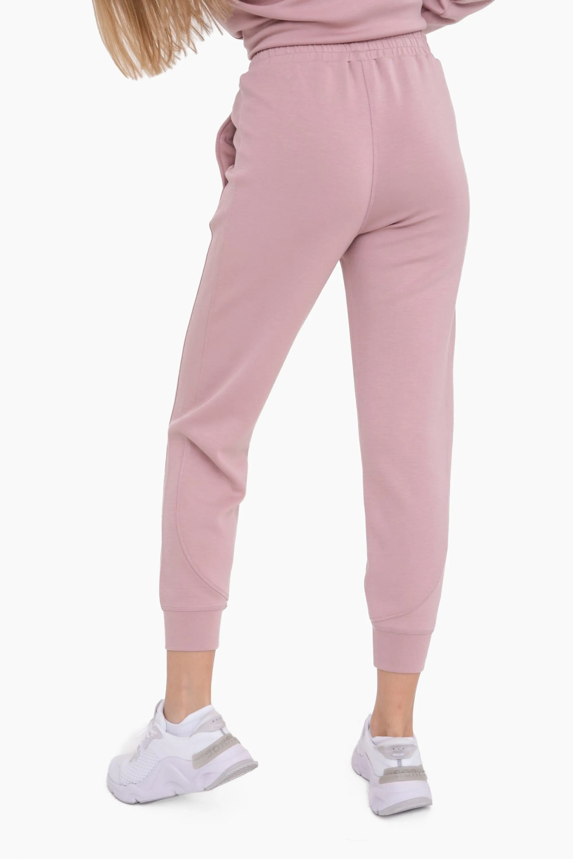 Rose Contrast Seam Joggers