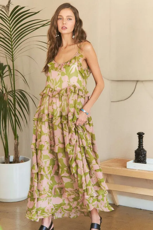 Ruffled Tiered Cami Dress