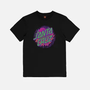 Santa Cruz Youth ASP Flores Dot Tee - Black