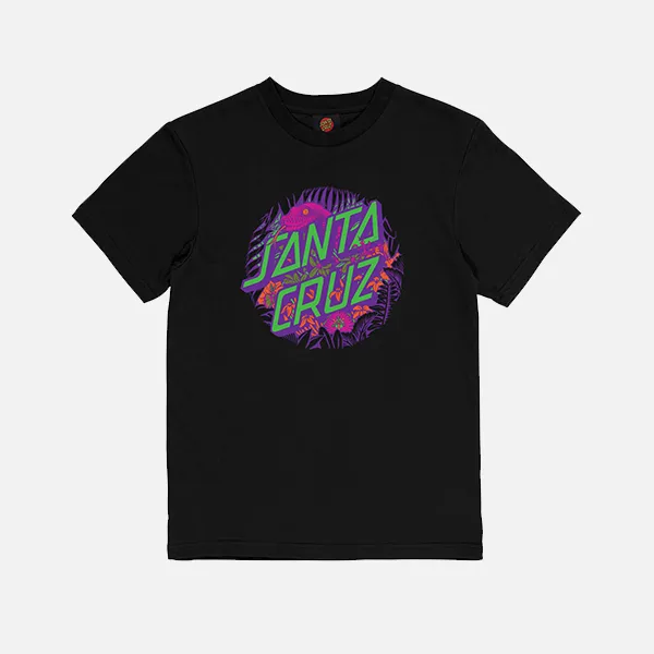 Santa Cruz Youth ASP Flores Dot Tee - Black