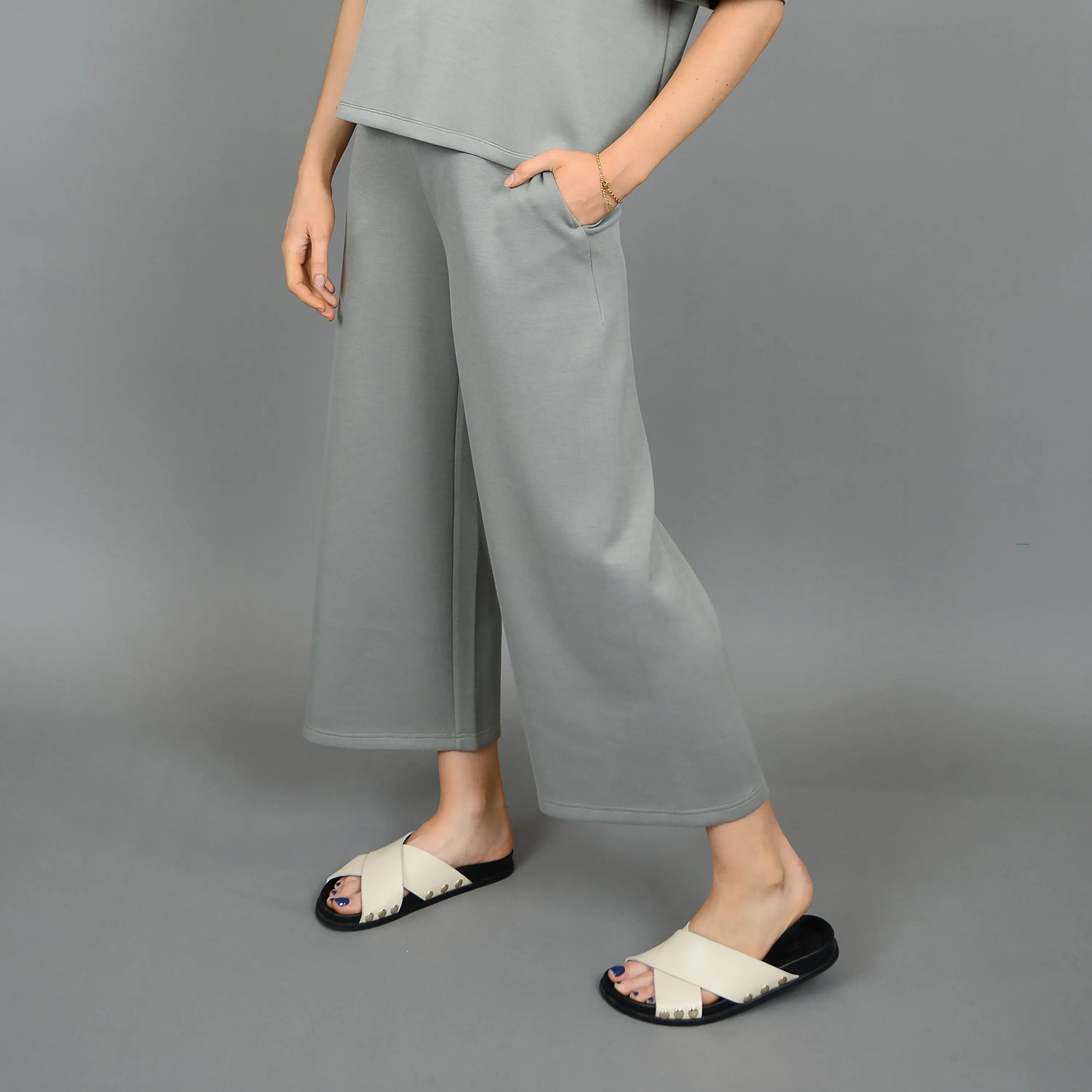 Scuba Victoria Soft Knit Cropped Pants