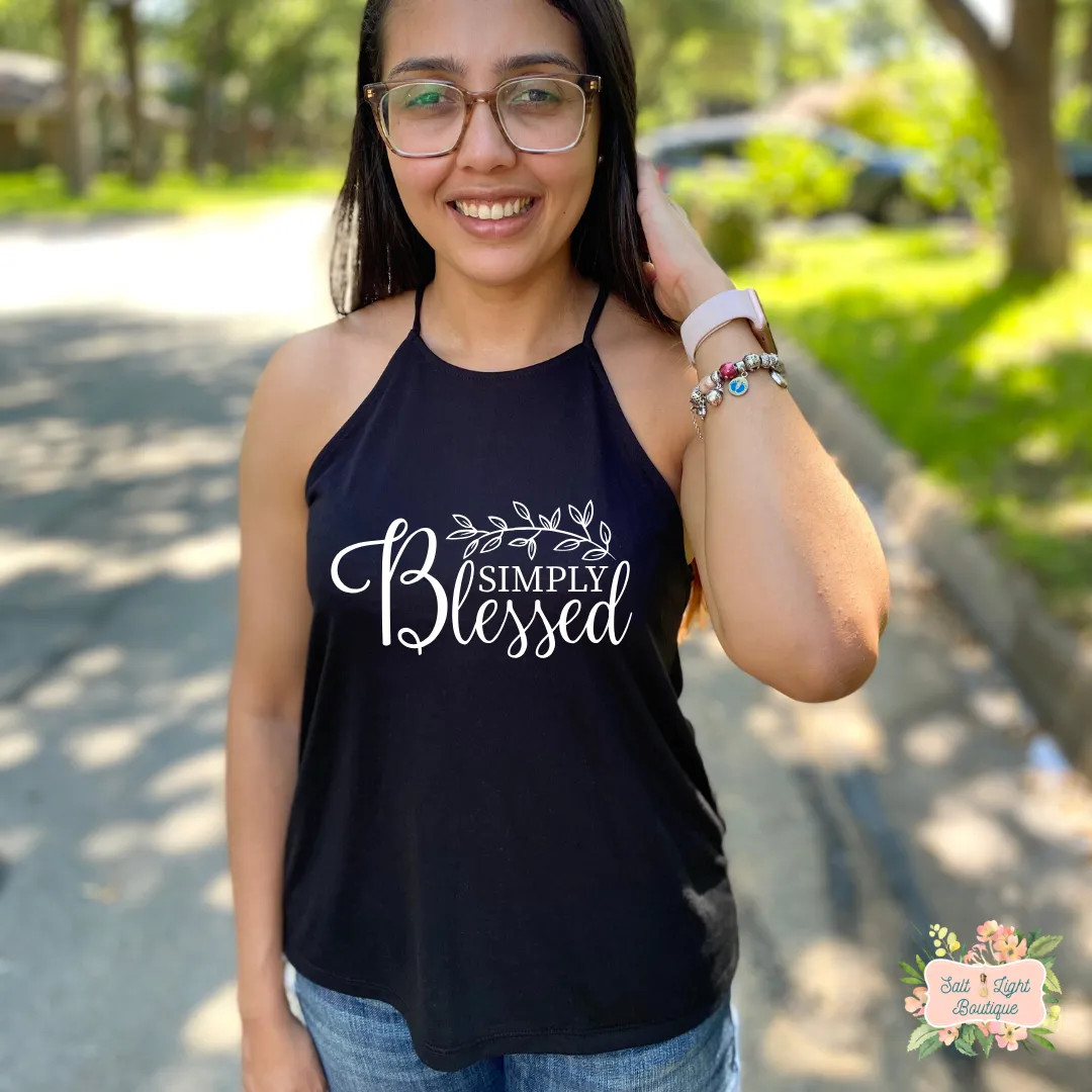 SIMPLY BLESSED | CLOTHED IN GRACE COLLECTION | WOMEN'S HIGH NECK TANK