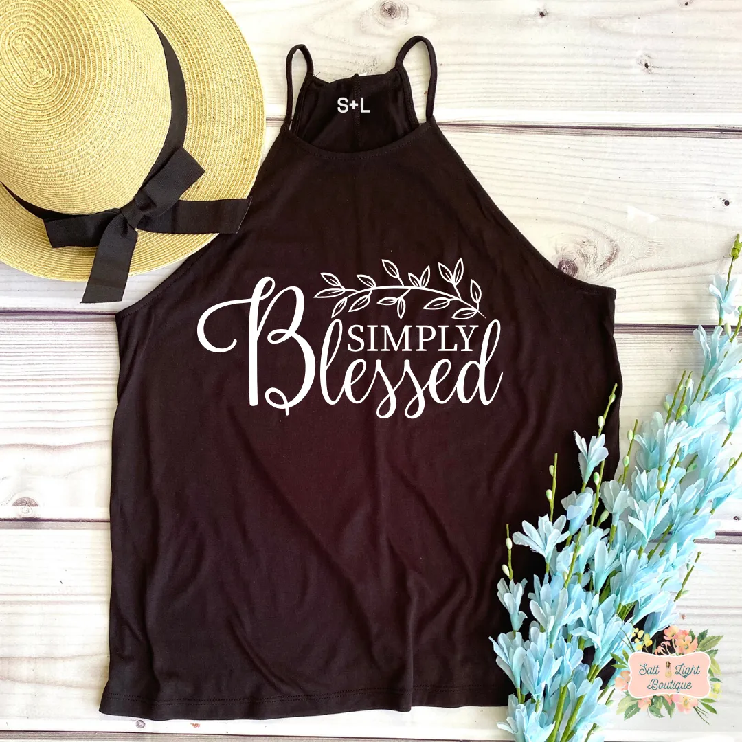 SIMPLY BLESSED | CLOTHED IN GRACE COLLECTION | WOMEN'S HIGH NECK TANK
