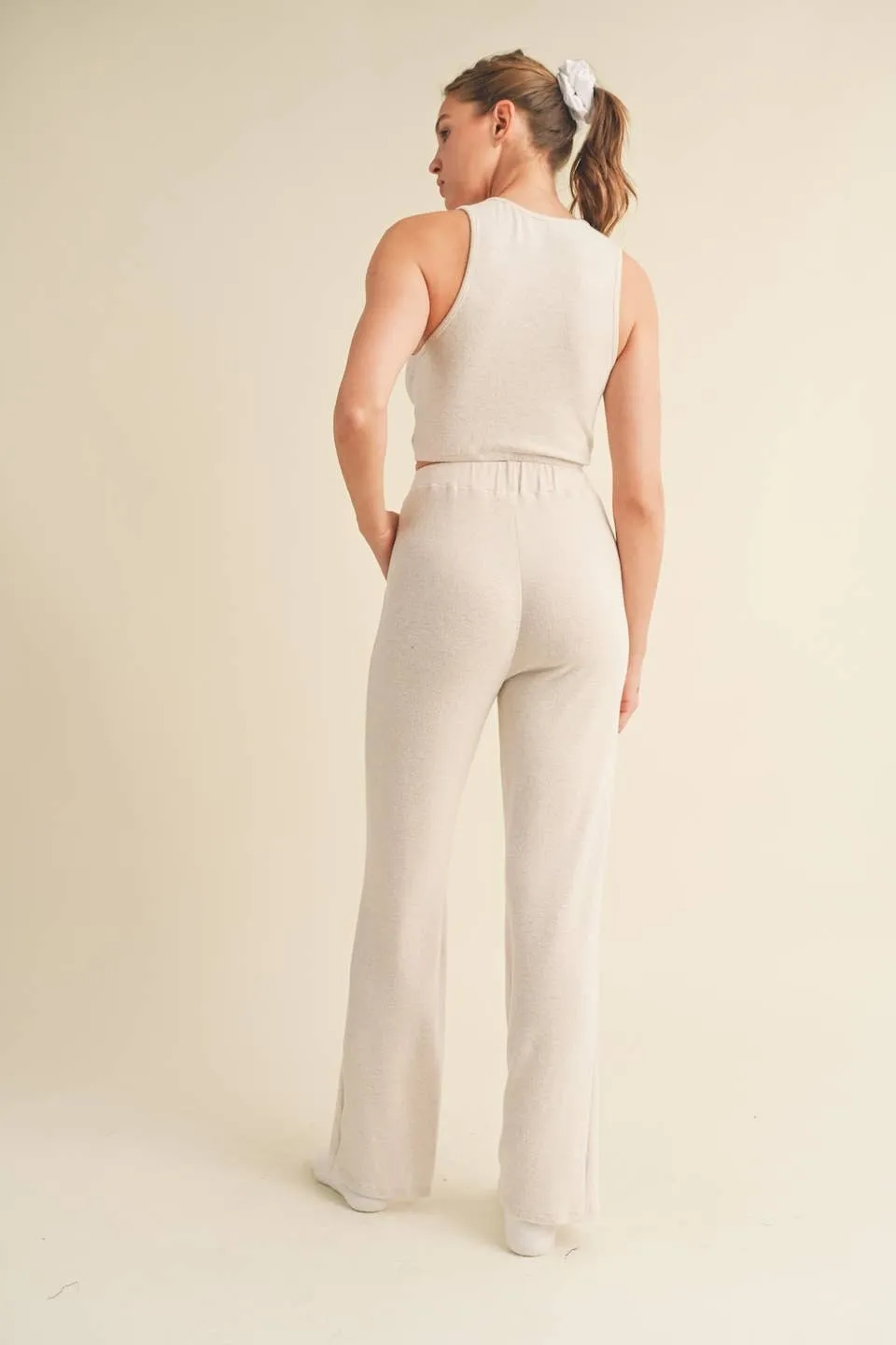 Soft Brushed Hacci Lounge Tank and Pants Set