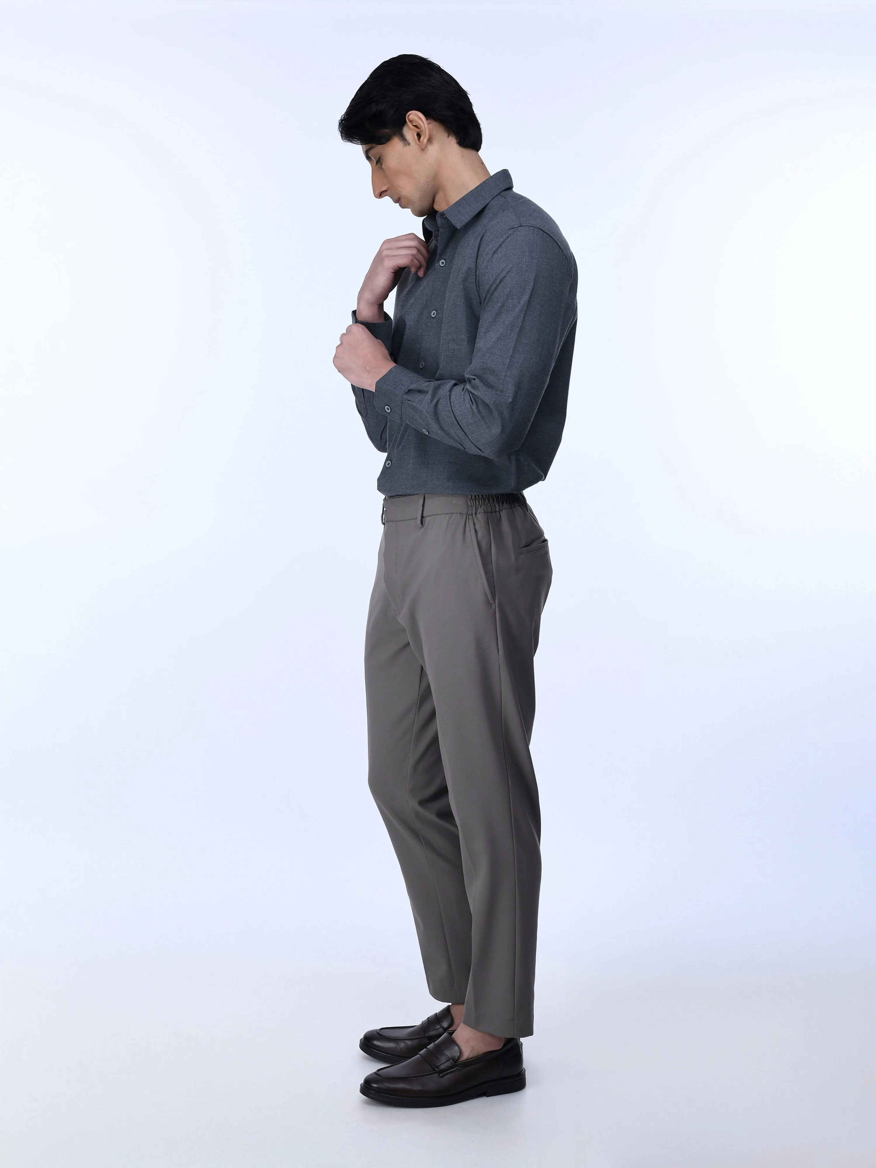 Soft Miracle Beige Tailored Trousers