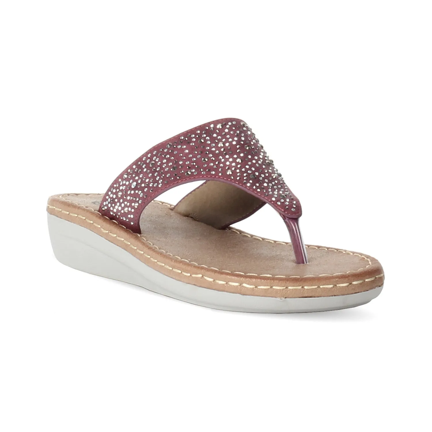 Studs Embellished Matt Finished Wedge for Women