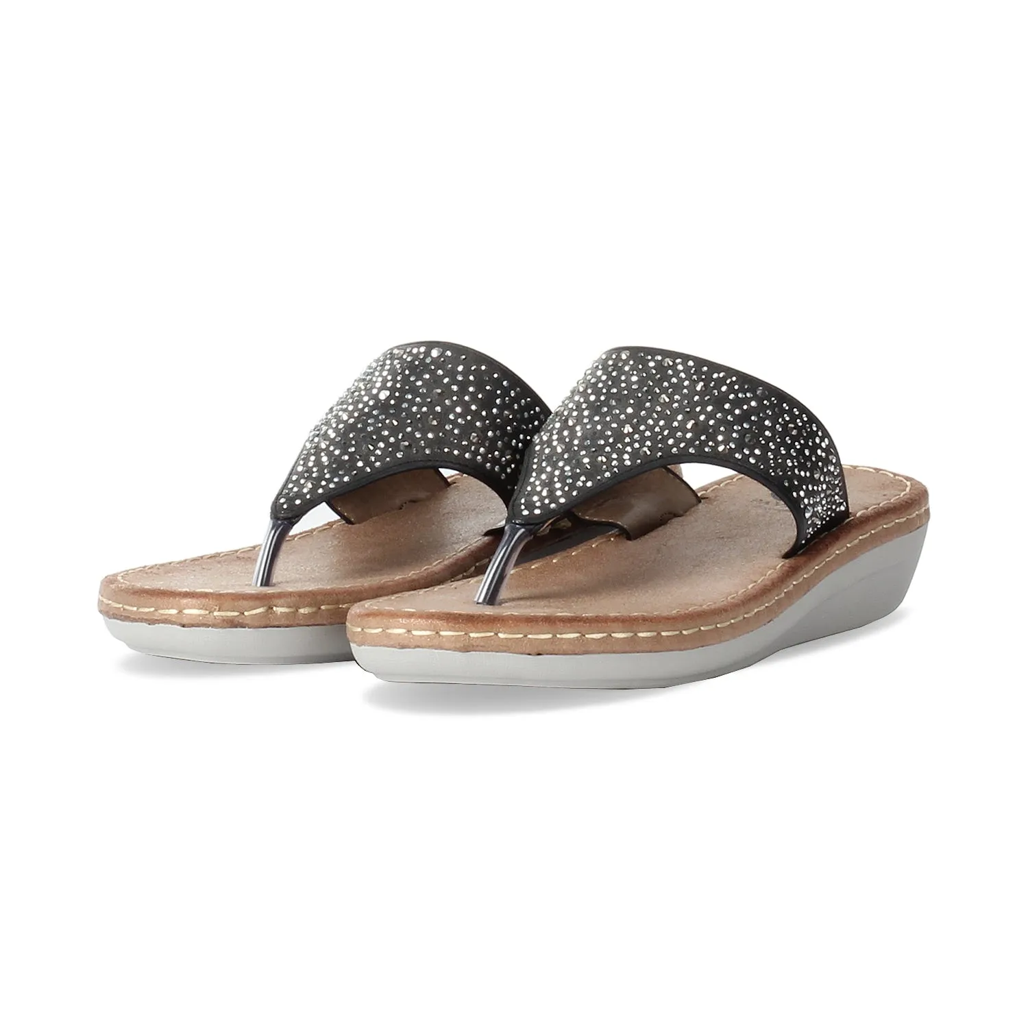 Studs Embellished Matt Finished Wedge for Women