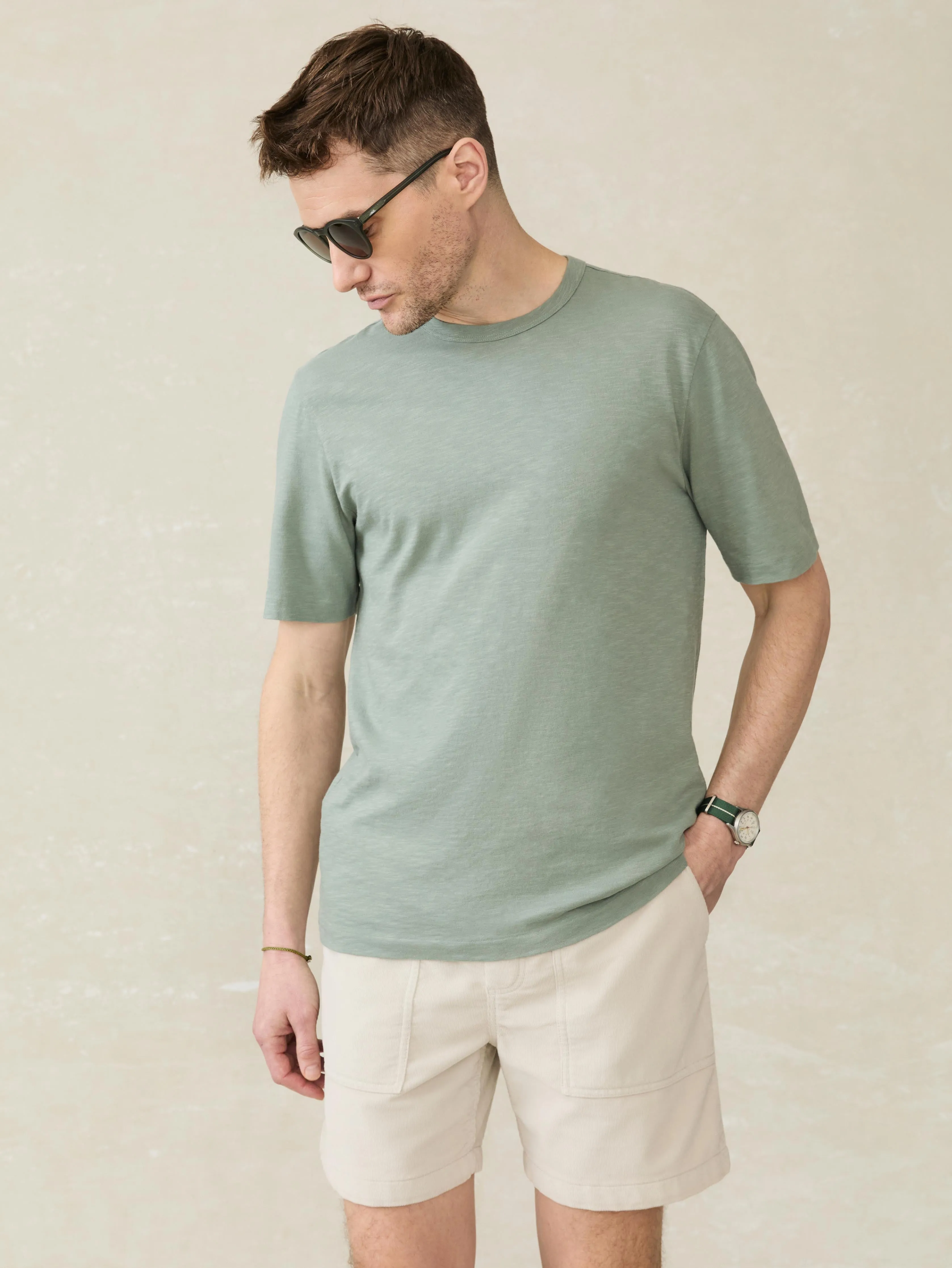 Sunwashed Regenerative Cotton Tee - Sage Creek