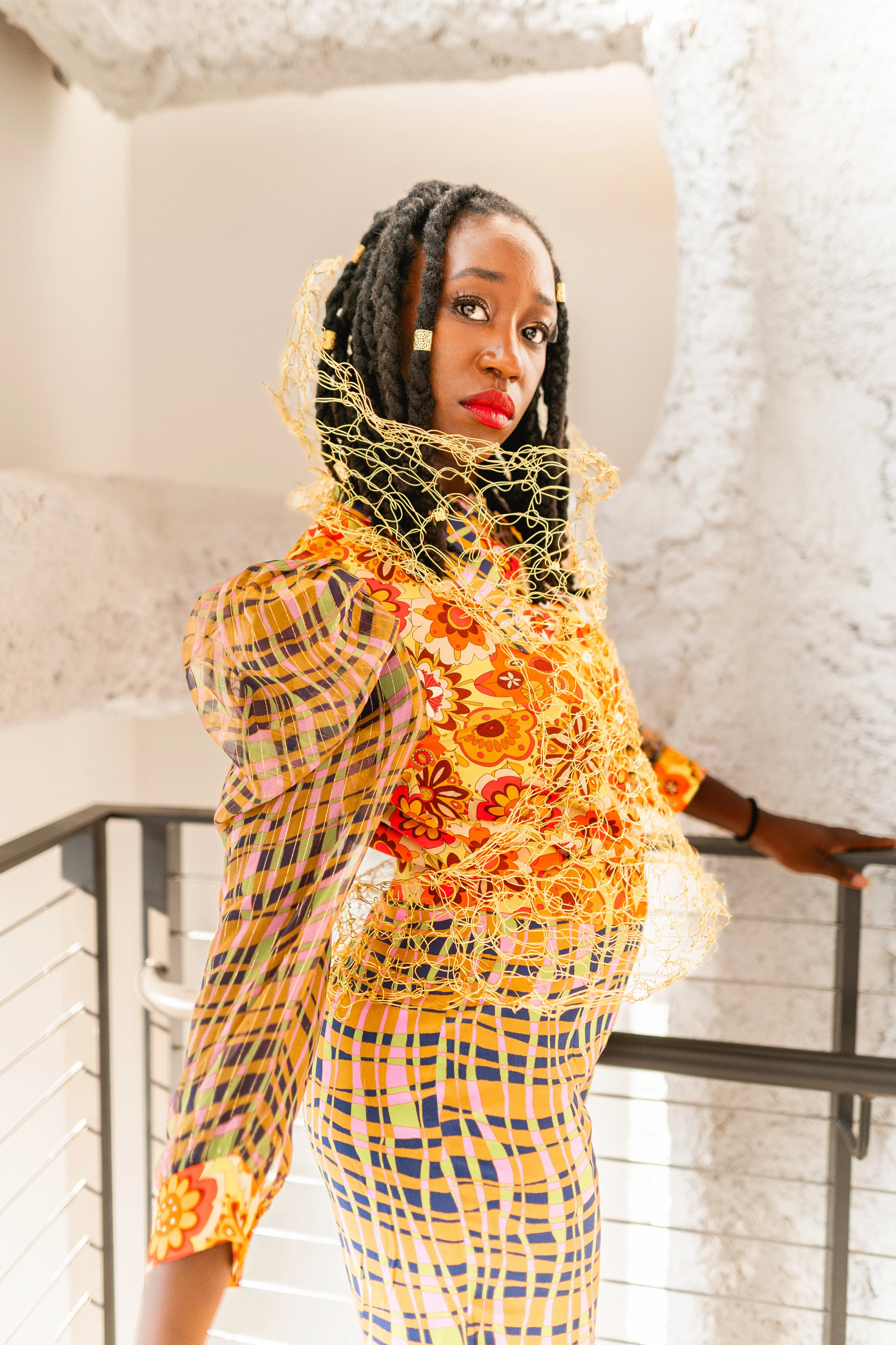 Tangiri blouse in yellow multi
