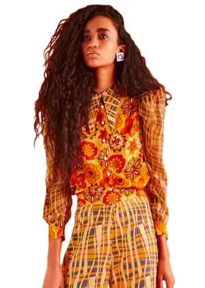 Tangiri blouse in yellow multi