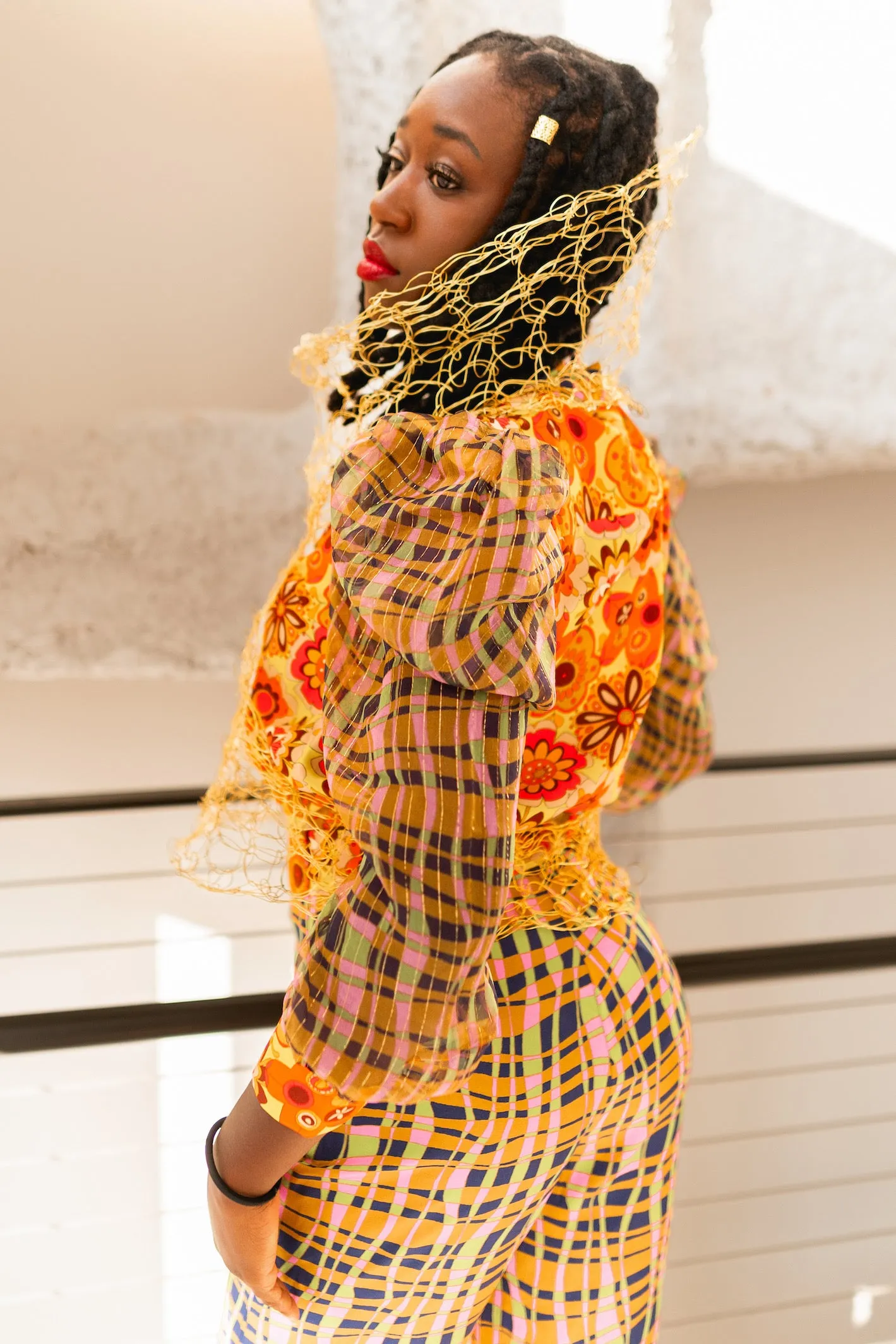 Tangiri blouse in yellow multi