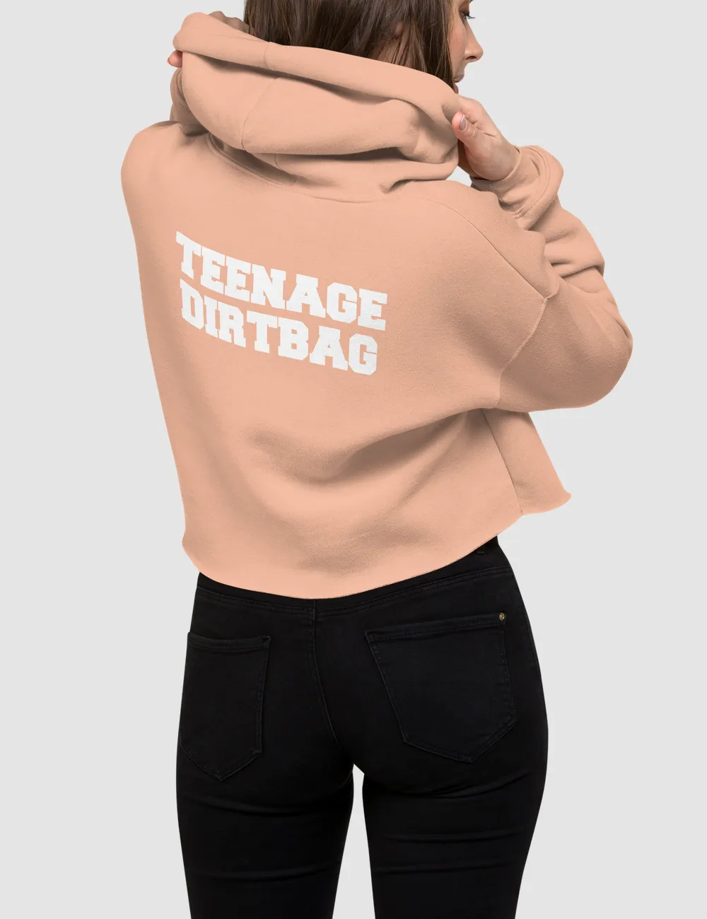 Teenage Dirtbag | Back Print Crop Hoodie