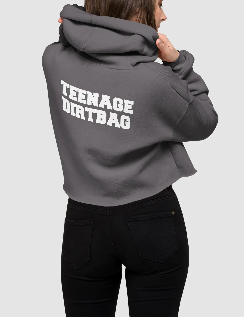 Teenage Dirtbag | Back Print Crop Hoodie