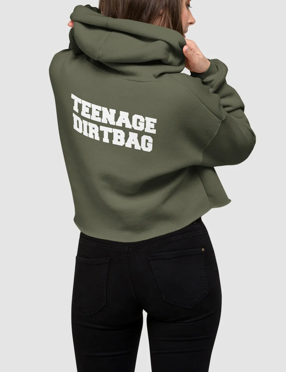 Teenage Dirtbag | Back Print Crop Hoodie