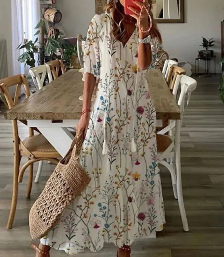 Tessa | Casual Floral Maxi Dress