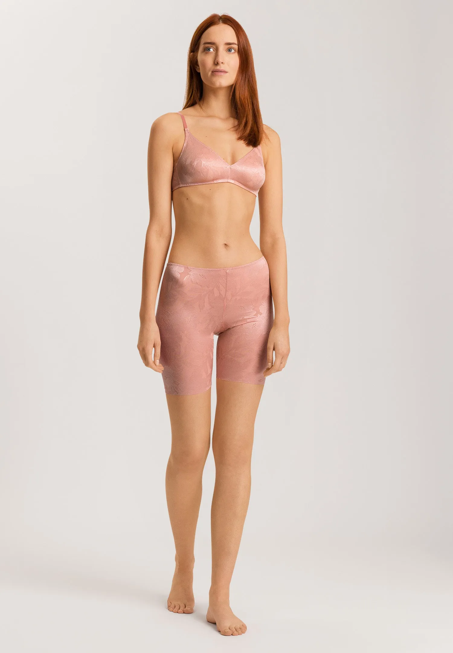 Tina Floral Bike Shorts | Mocha Powder 70923-2305
