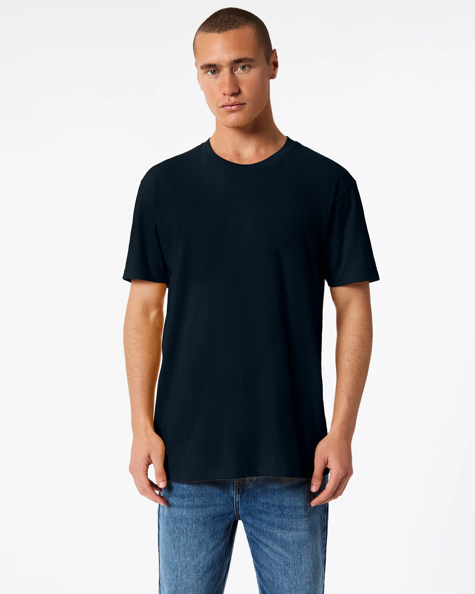 Unisex Soft Cotton Crew Neck T-Shirts - Fine Jersey, Pack of 4