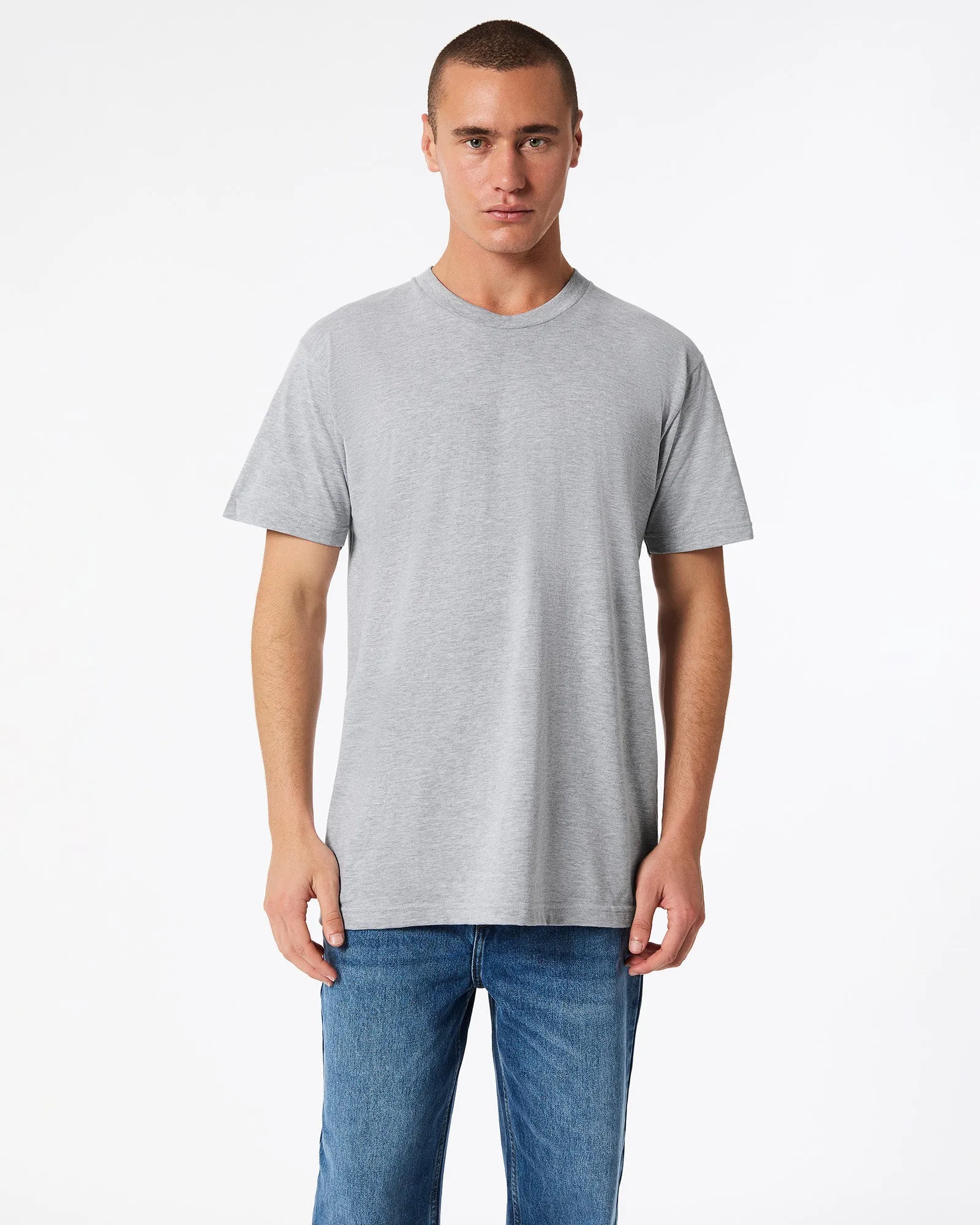 Unisex Soft Cotton Crew Neck T-Shirts - Fine Jersey, Pack of 4