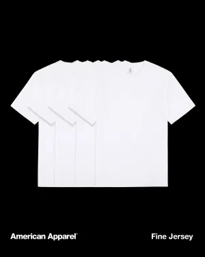 Unisex Soft Cotton Crew Neck T-Shirts - Fine Jersey, Pack of 4