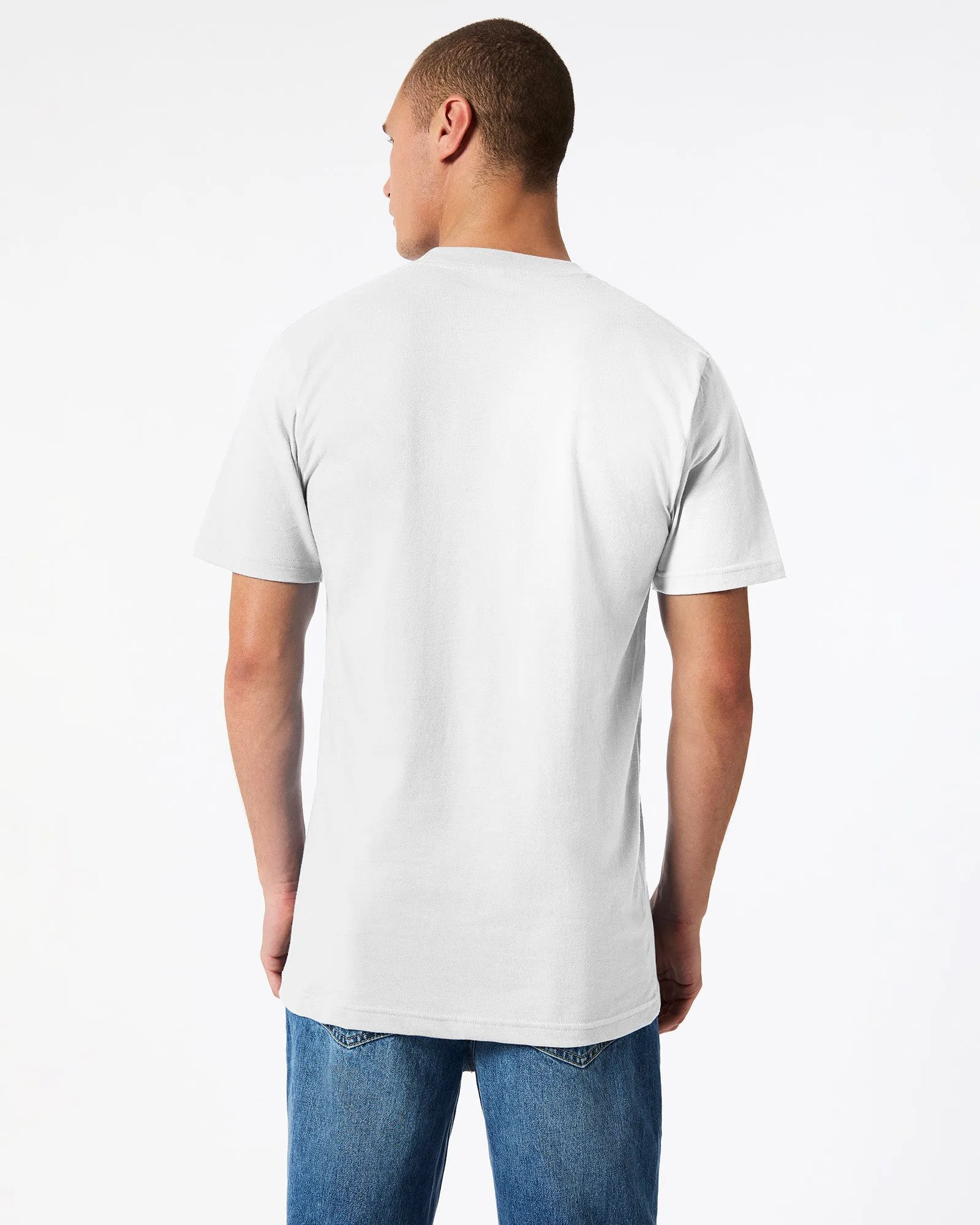 Unisex Soft Cotton Crew Neck T-Shirts - Fine Jersey, Pack of 4