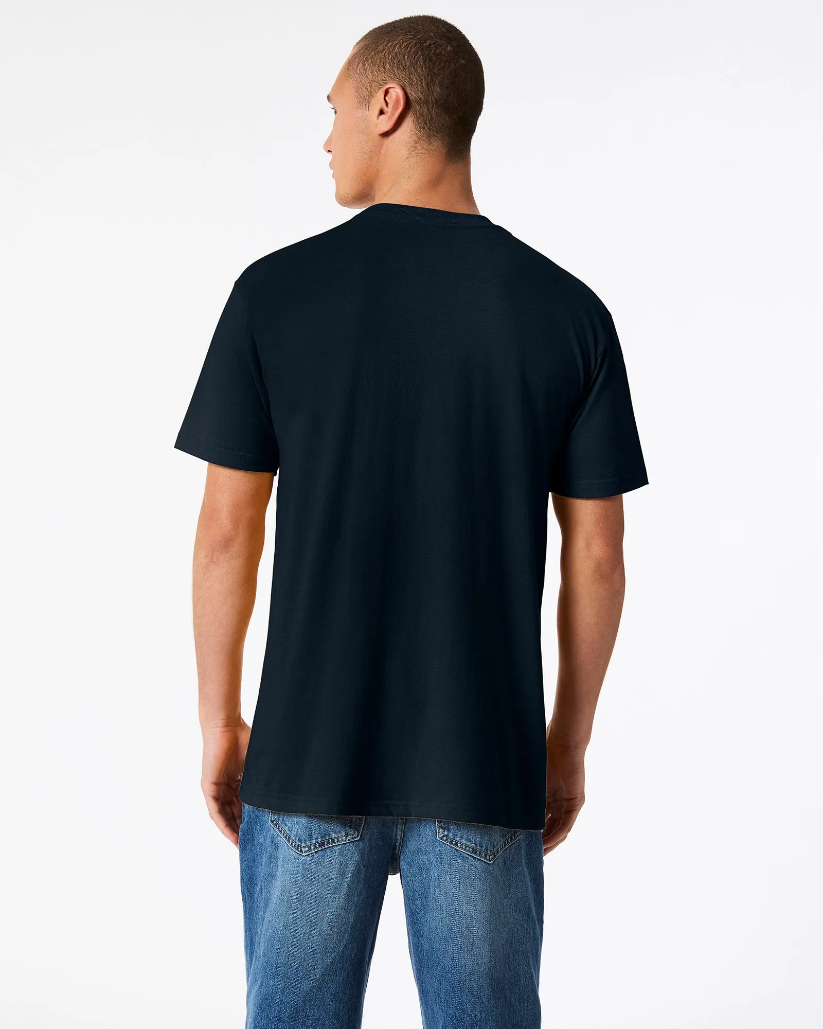 Unisex Soft Cotton Crew Neck T-Shirts - Fine Jersey, Pack of 4