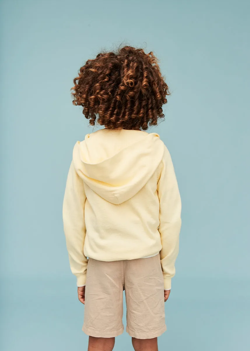 Vanilla Yellow Cotton Hoodie