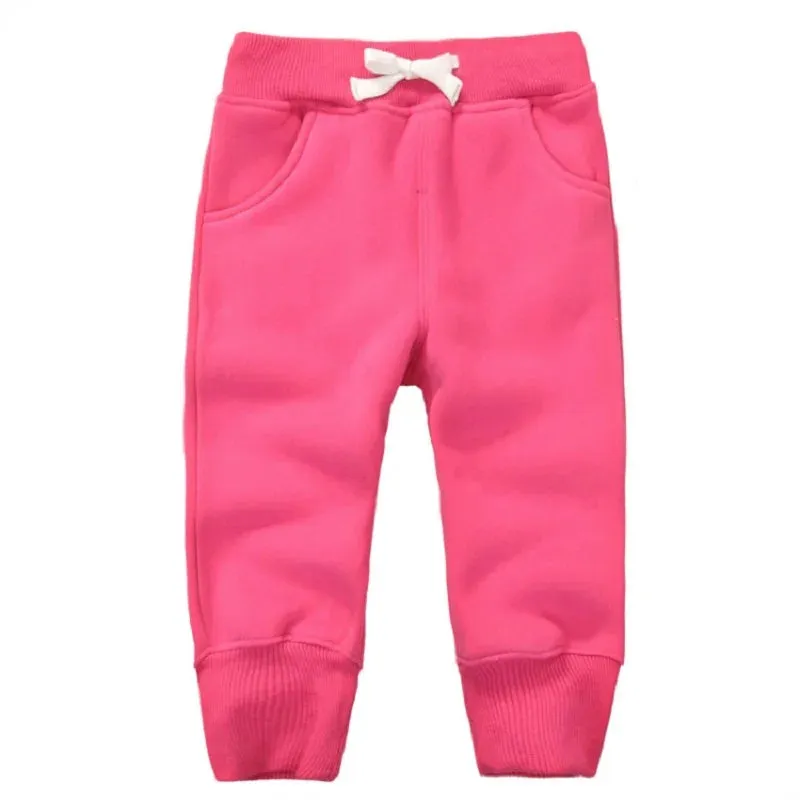 Winter Warm Velvet Sweatpants For 1-5 Yeas Babies Boys Girls Casual Sport Pants Jogging  Kids Children Trousers KF107