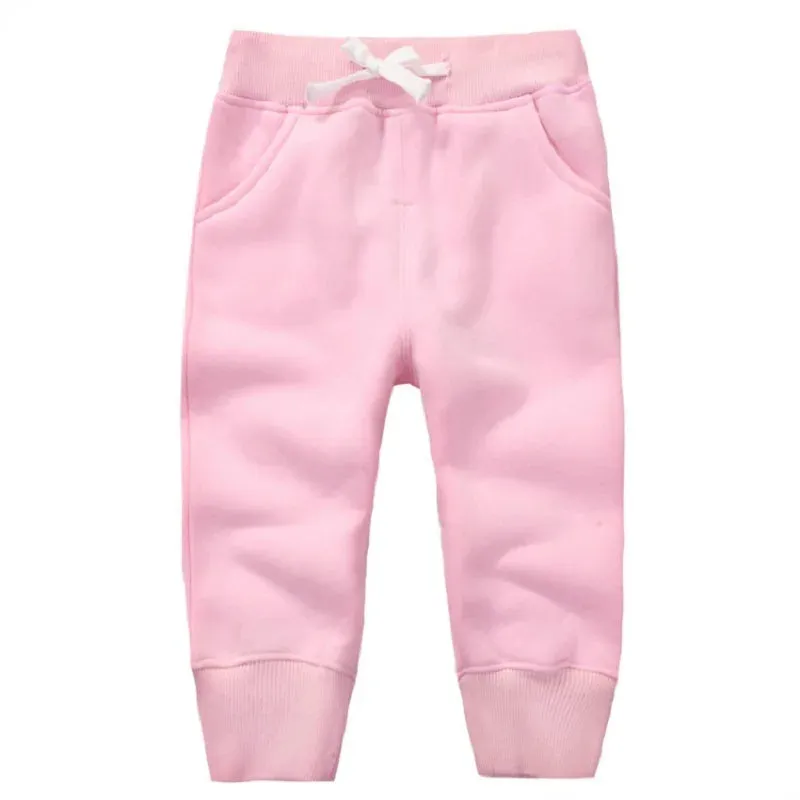 Winter Warm Velvet Sweatpants For 1-5 Yeas Babies Boys Girls Casual Sport Pants Jogging  Kids Children Trousers KF107