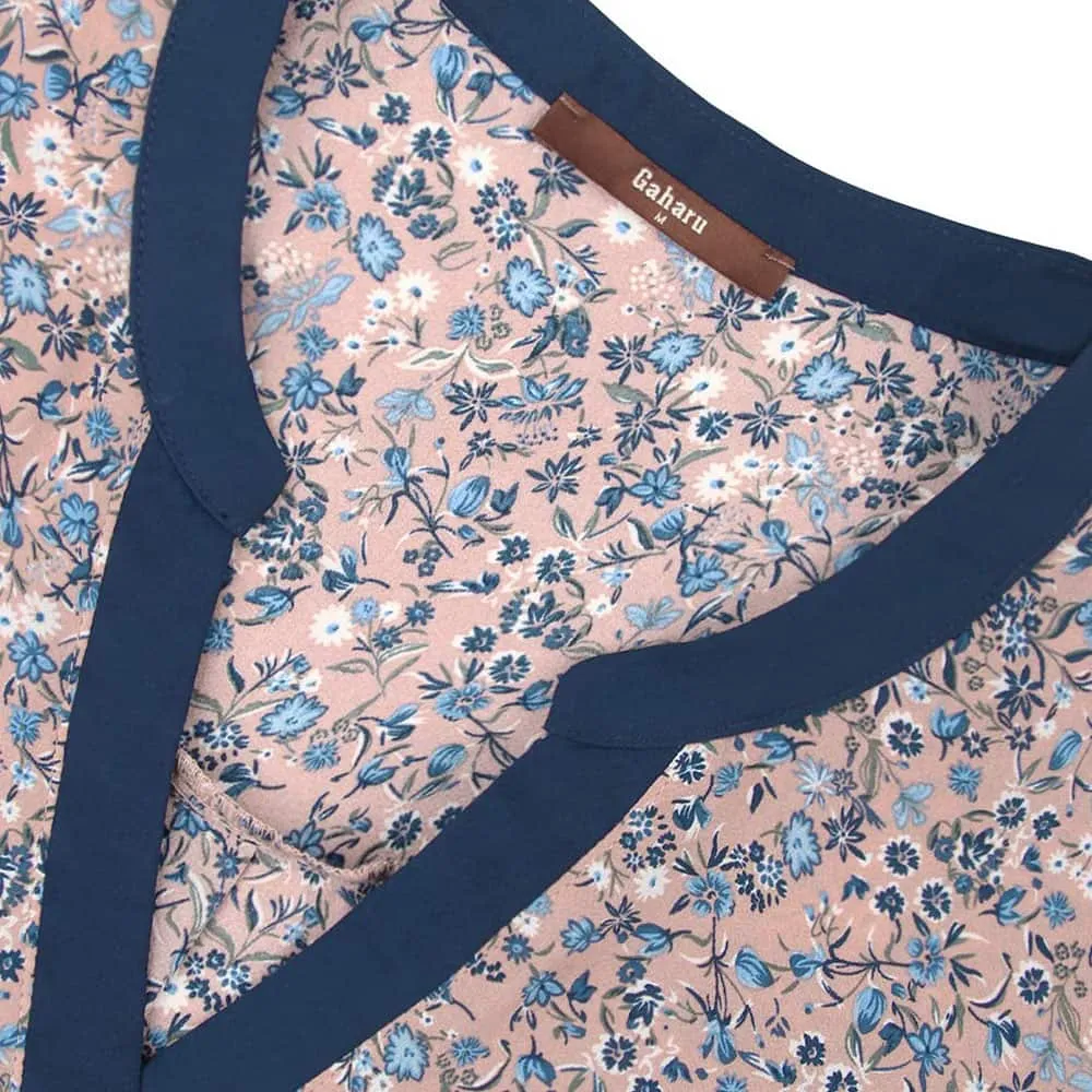Women V Neck Short Sleeve Chiffon Shirts