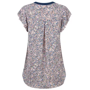 Women V Neck Short Sleeve Chiffon Shirts