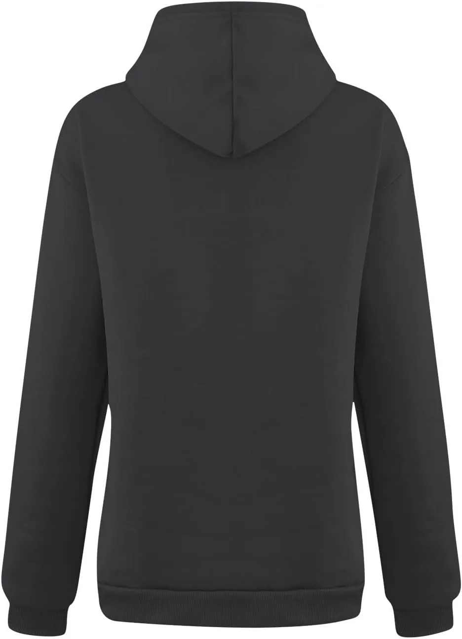 Womens Hoodies Fall Oversized Sweatshirt Preppy Fleece Pullover Solid Color Comfort Hoodie With Pockets