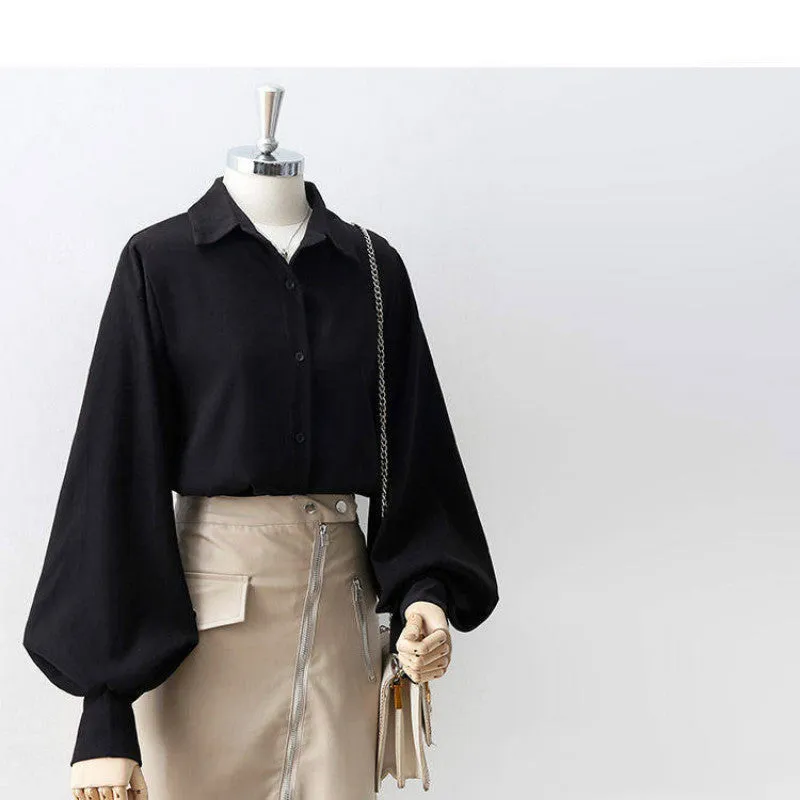 Women's Vintage Lantern Sleeve Blouse