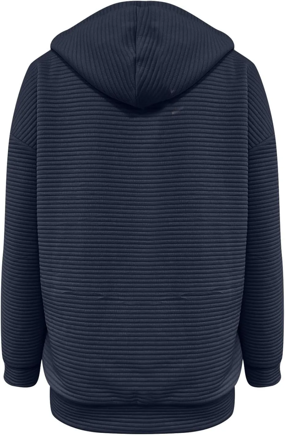 Womens Waffle Knit Hooded Jackets Full Zip Drawstring Hoodies Pullover Oversized Sweatshirt Trendy Fall Outfits