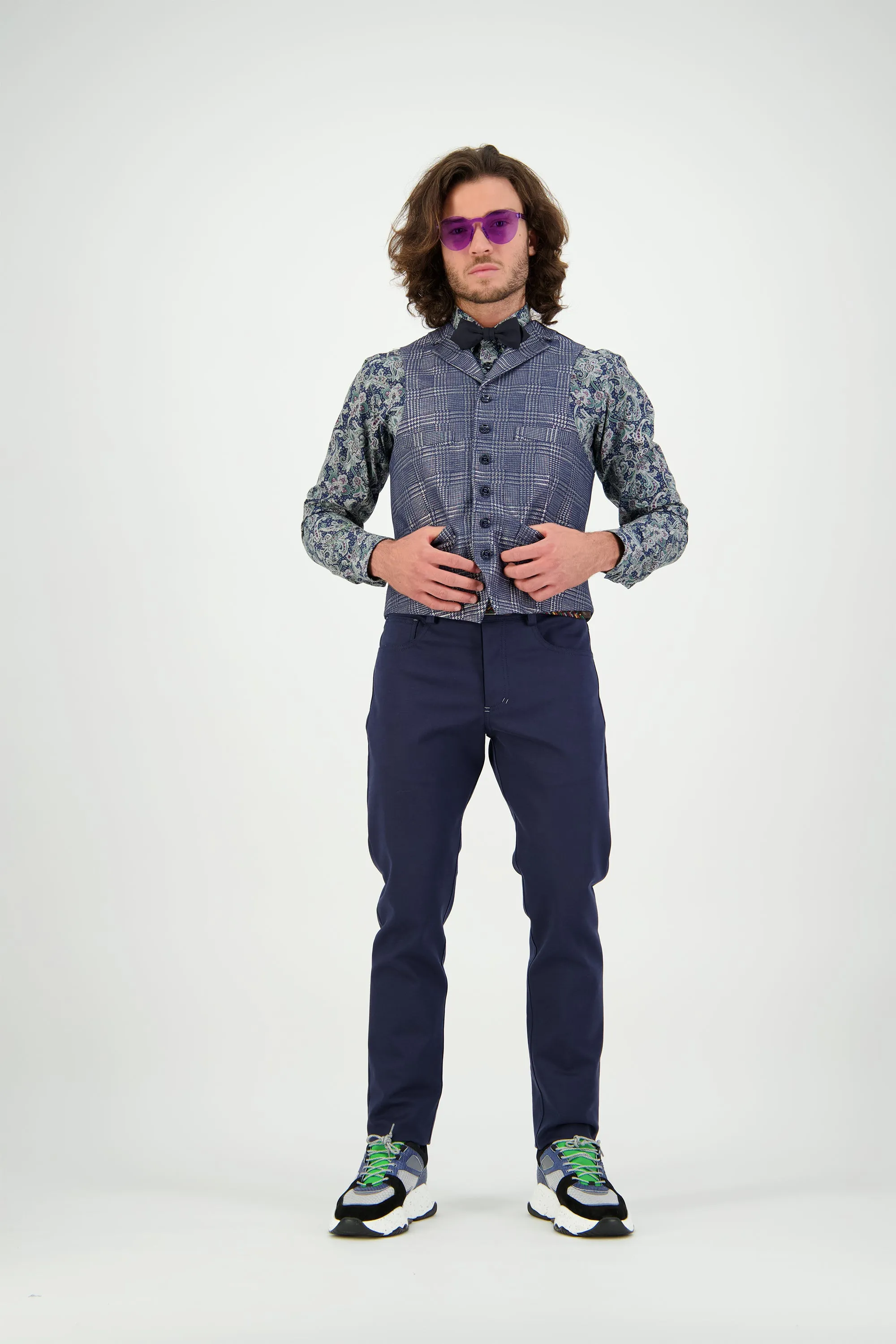 WORLDman 4721 Thurgood Shirt Navy Paisley