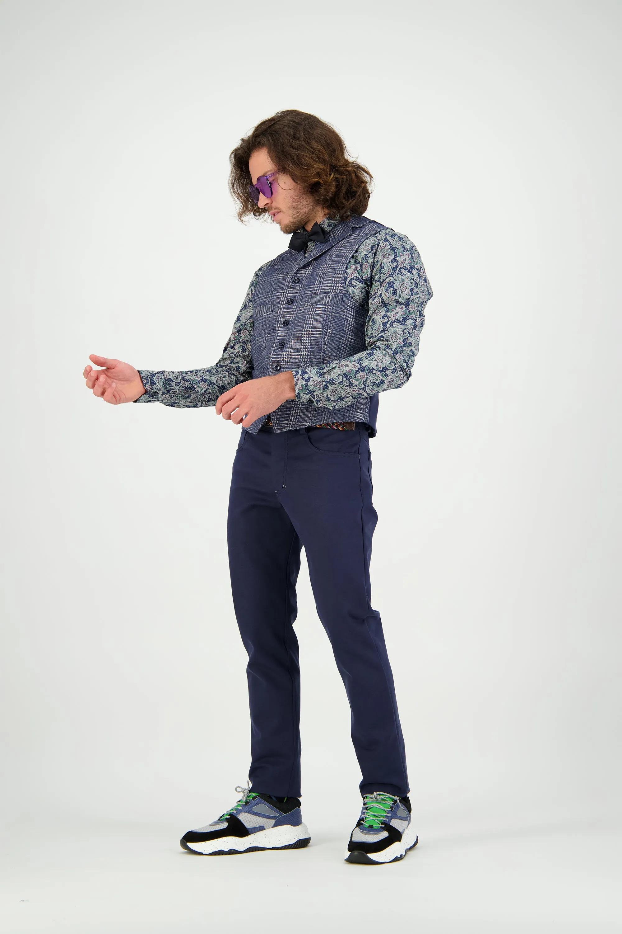 WORLDman 4721 Thurgood Shirt Navy Paisley