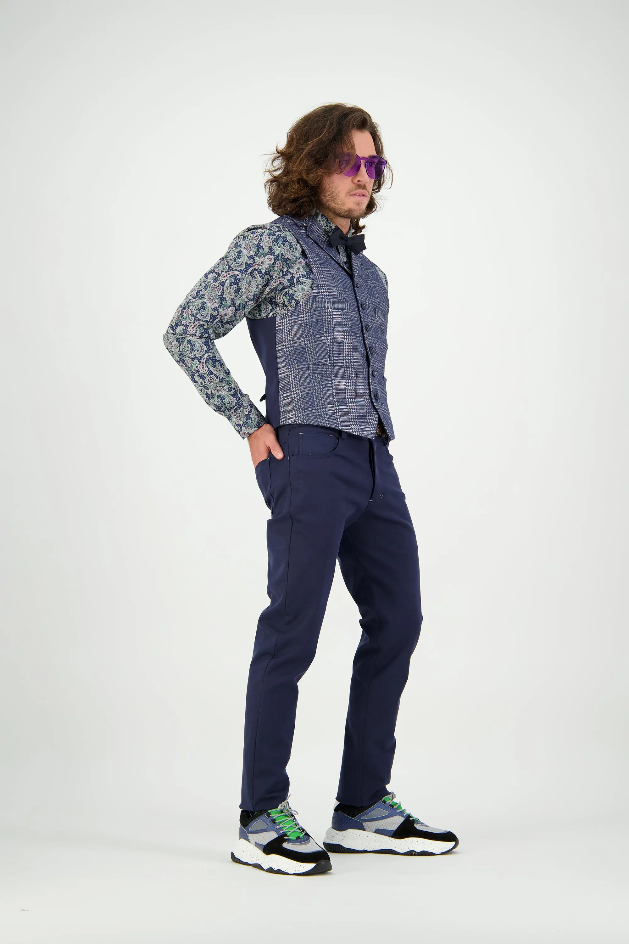 WORLDman 4721 Thurgood Shirt Navy Paisley