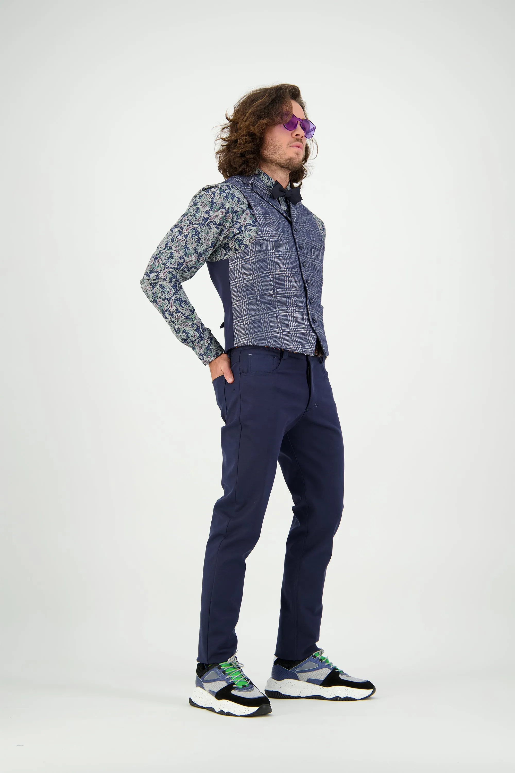 WORLDman 4721 Thurgood Shirt Navy Paisley