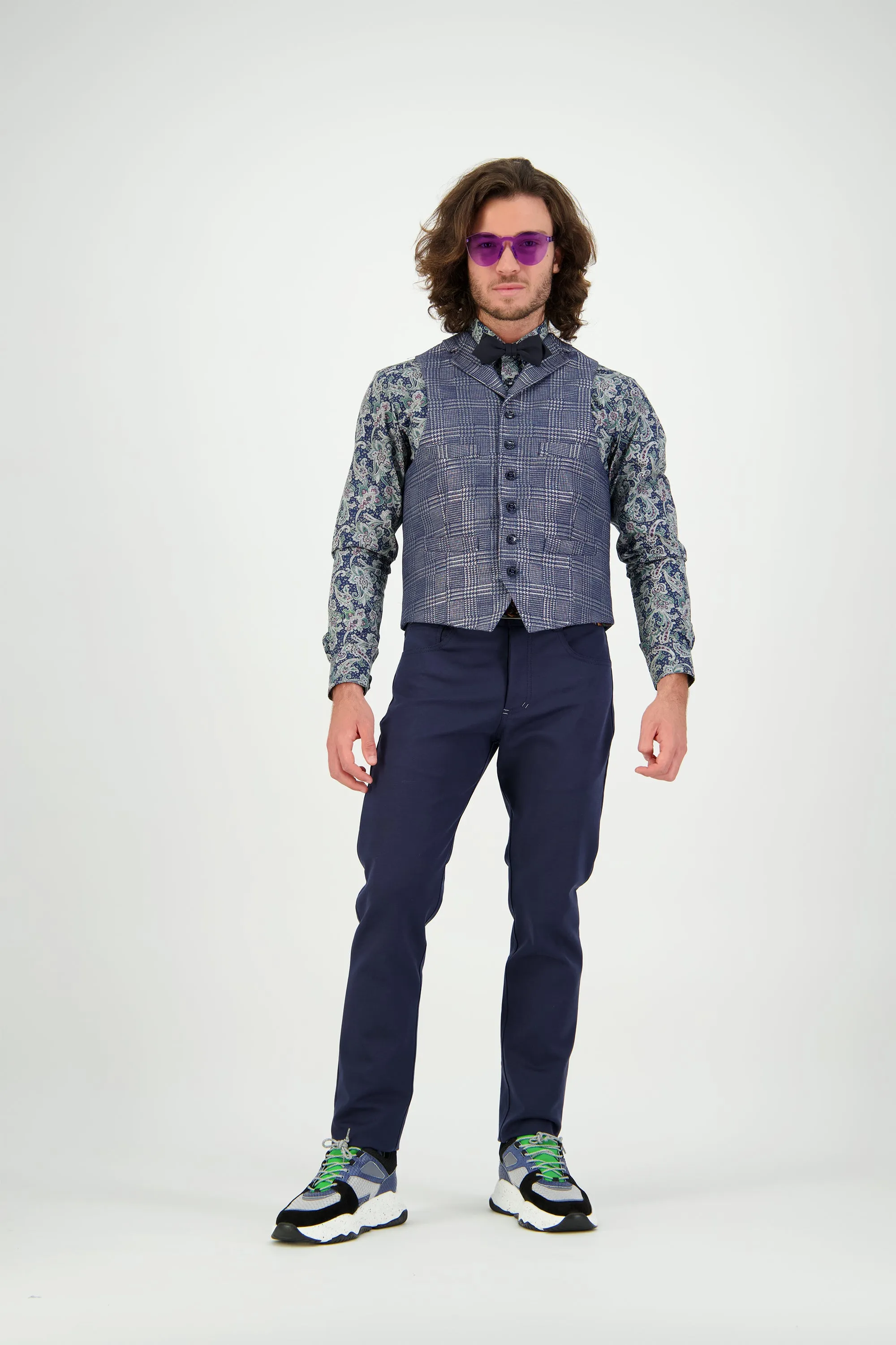 WORLDman 4721 Thurgood Shirt Navy Paisley