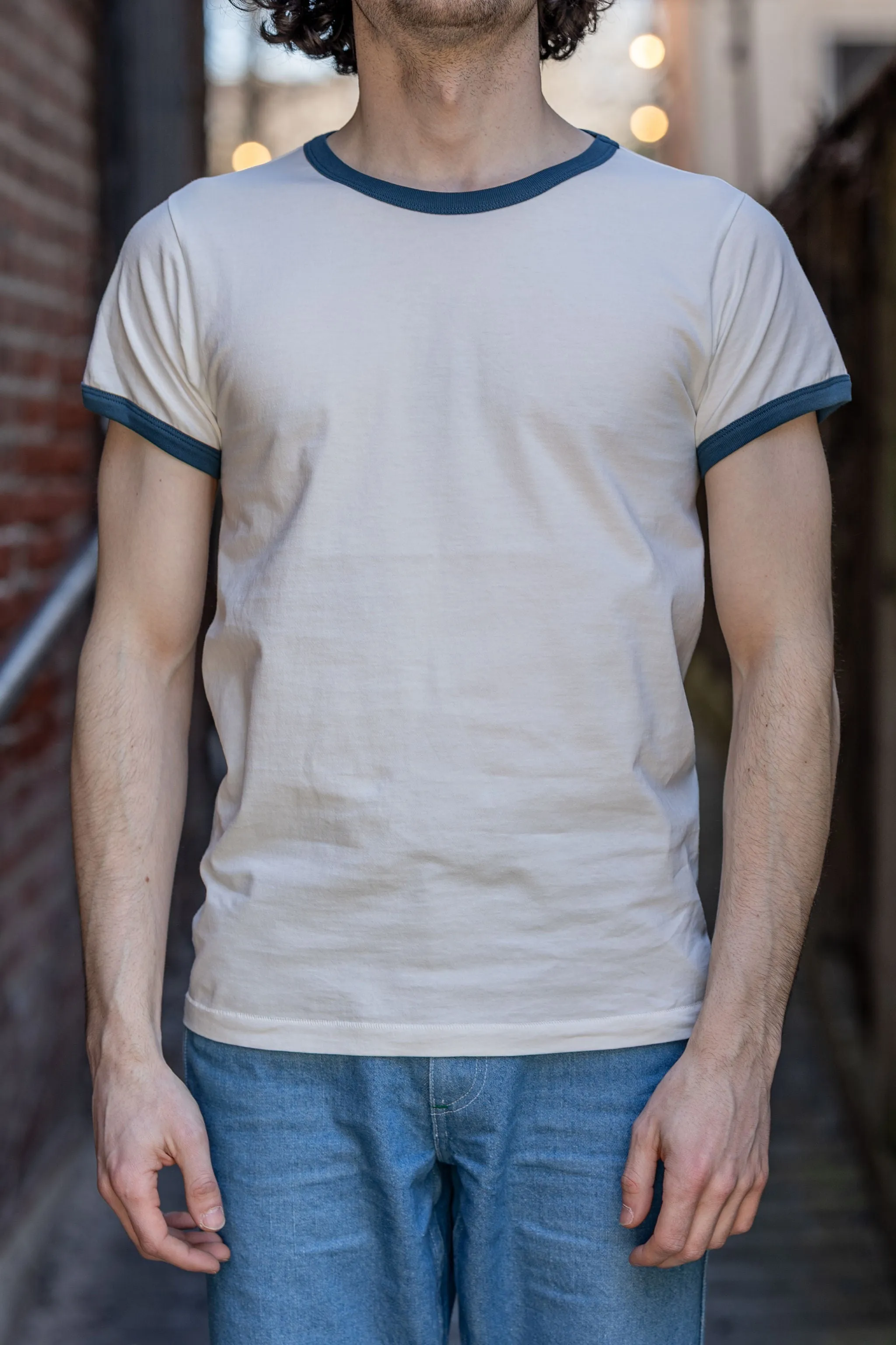 Wythe Tubular Ringer T-Shirt - Faded Navy